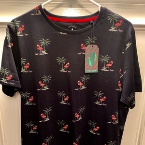 Denim & Flower Flamingo XMAS Palm Tree Shirt Mens